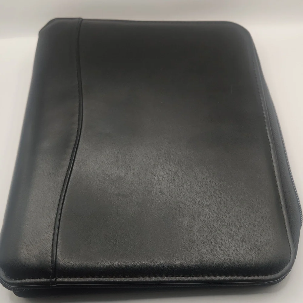 Franklin Covey Classic Leather Zipper 7 Ring 1.5